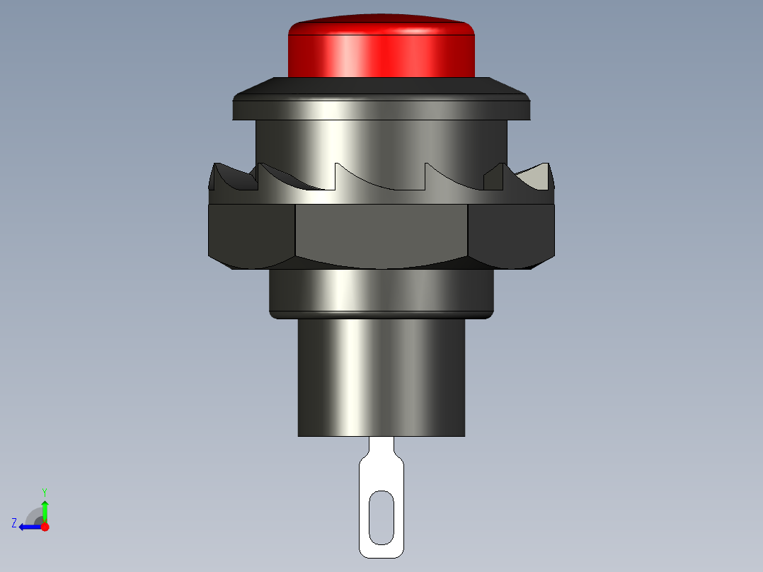 瞬时按钮开关右视图
