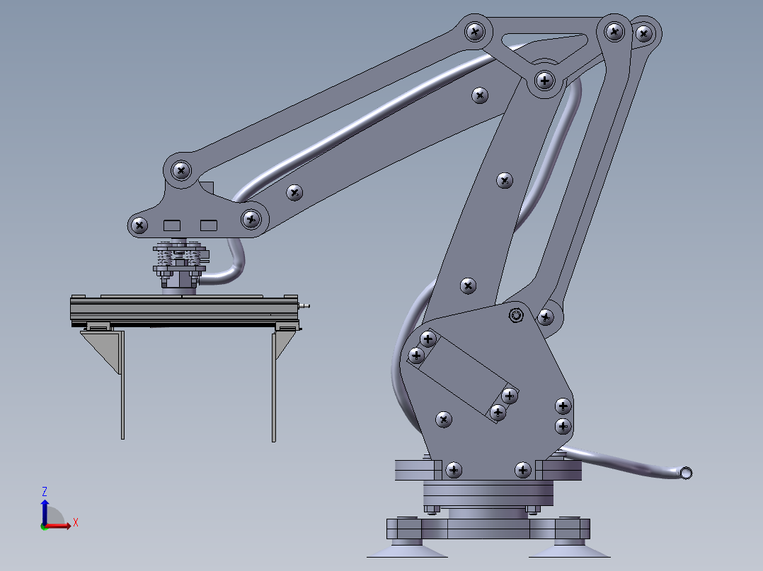 四自由度重载精密关节式码砖机器人设计（码垛机械手）（含三维SW）
