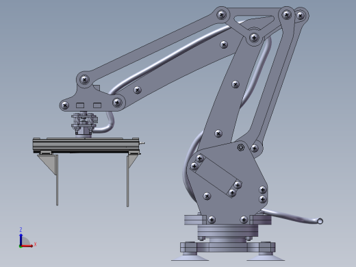 四自由度重载精密关节式码砖机器人设计（码垛机械手）（含三维SW）