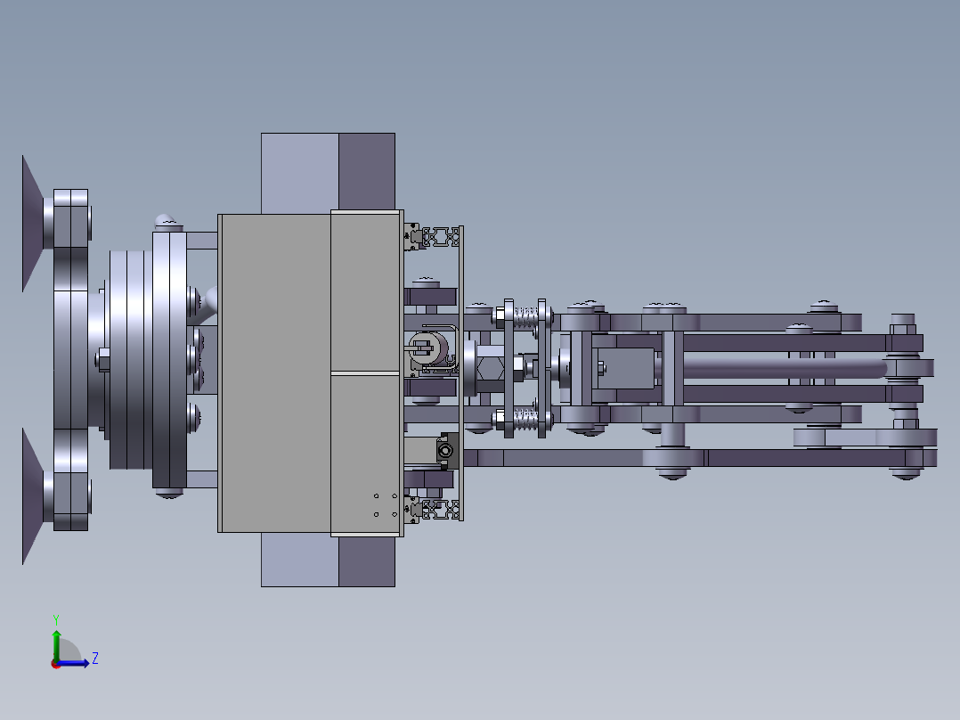 四自由度重载精密关节式码砖机器人设计（码垛机械手）（含三维SW）左视图