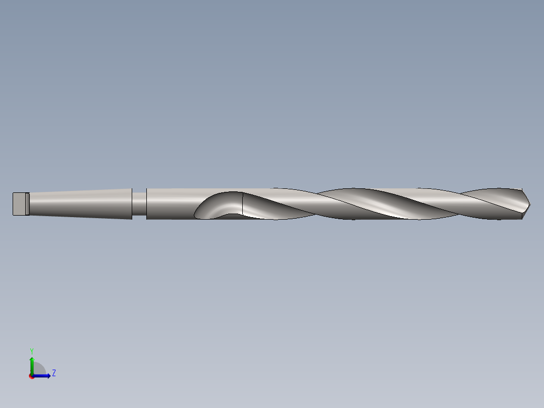 7.5毫米莫氏攻丝钻头左视图