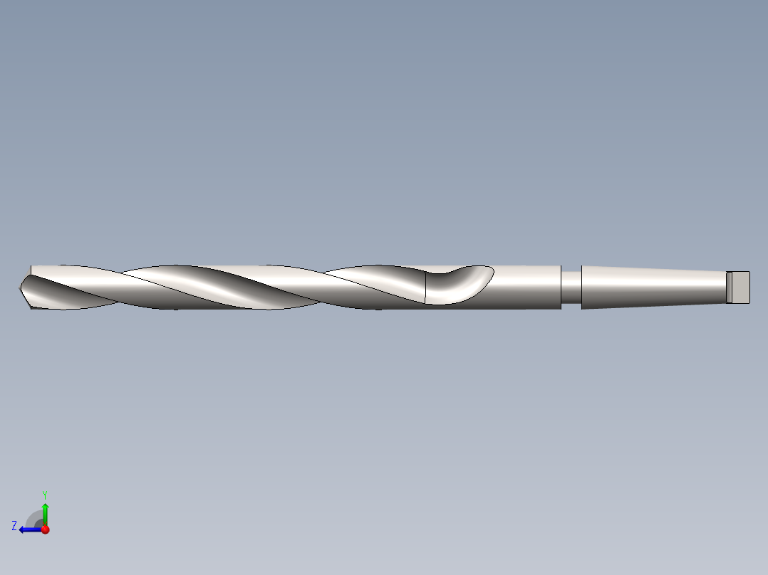 7.5毫米莫氏攻丝钻头右视图