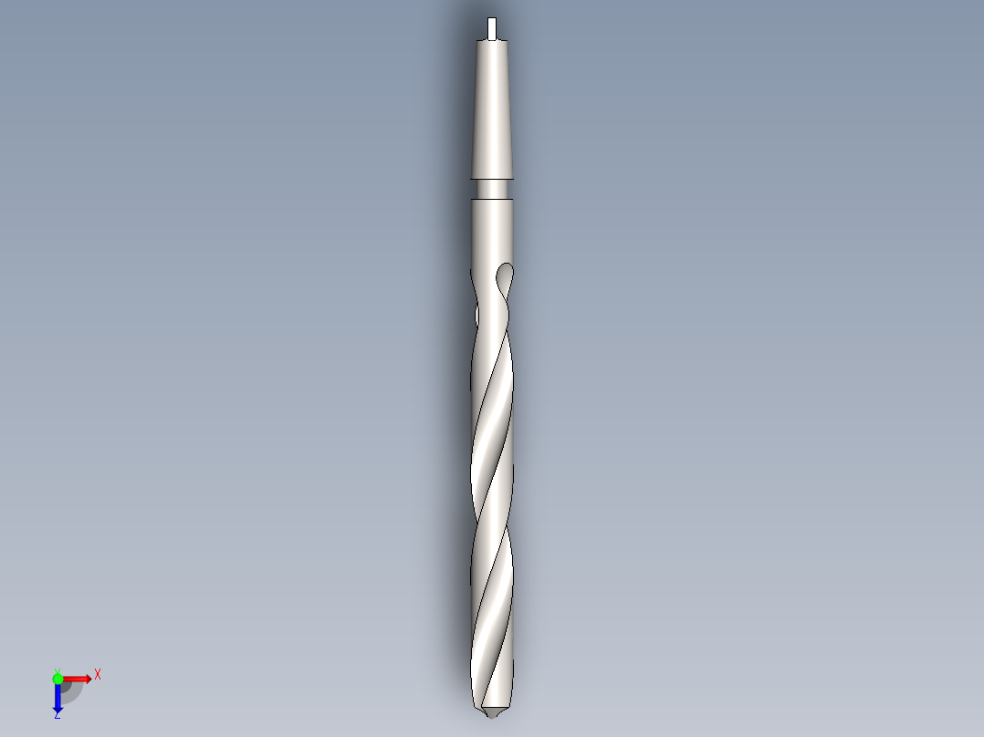 7.5毫米莫氏攻丝钻头俯视图