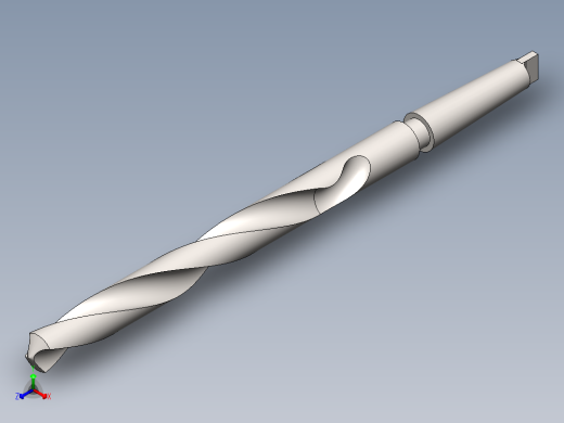 7.5毫米莫氏攻丝钻头正等轴测缩略图