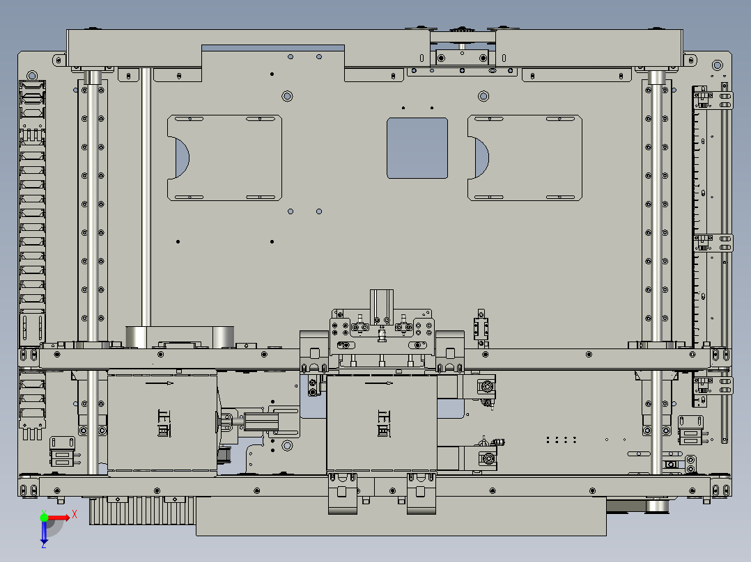 可调间距流水线模组俯视图