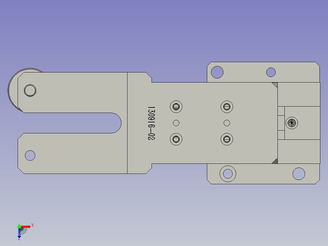 020900后限位部件俯视图