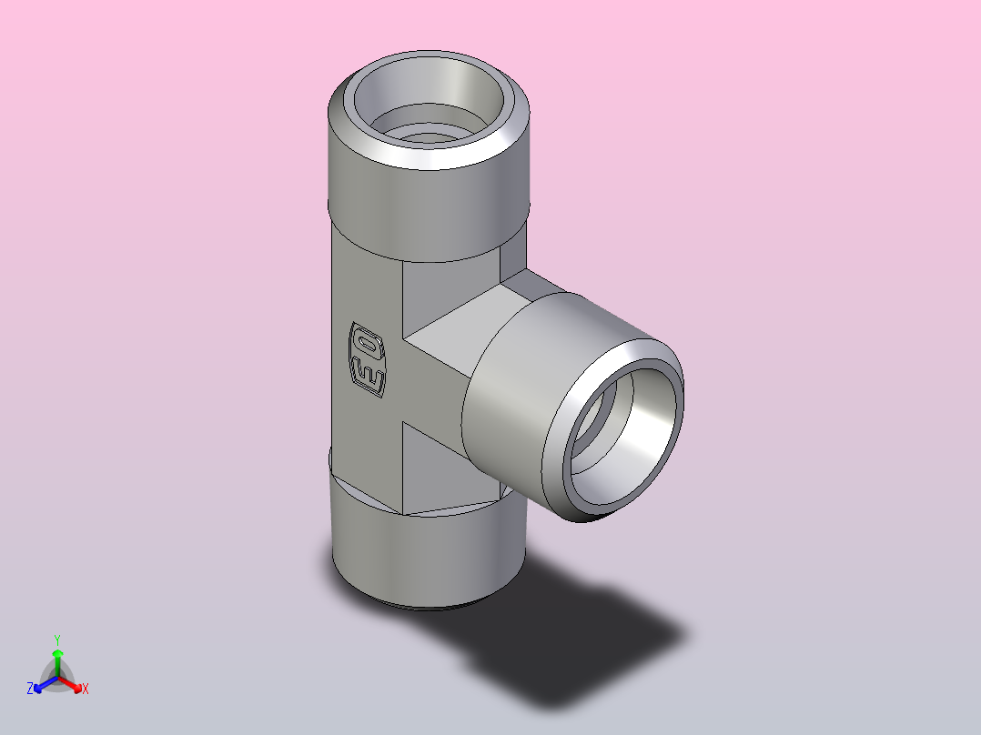 L外螺纹螺柱弯头LE14SRCFX主视图