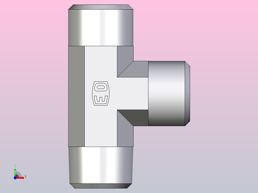 L外螺纹螺柱弯头LE14SRCFX前视图