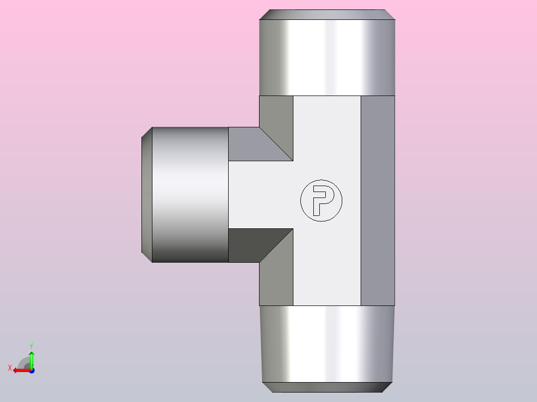 L外螺纹螺柱弯头LE14SRCFX后视图