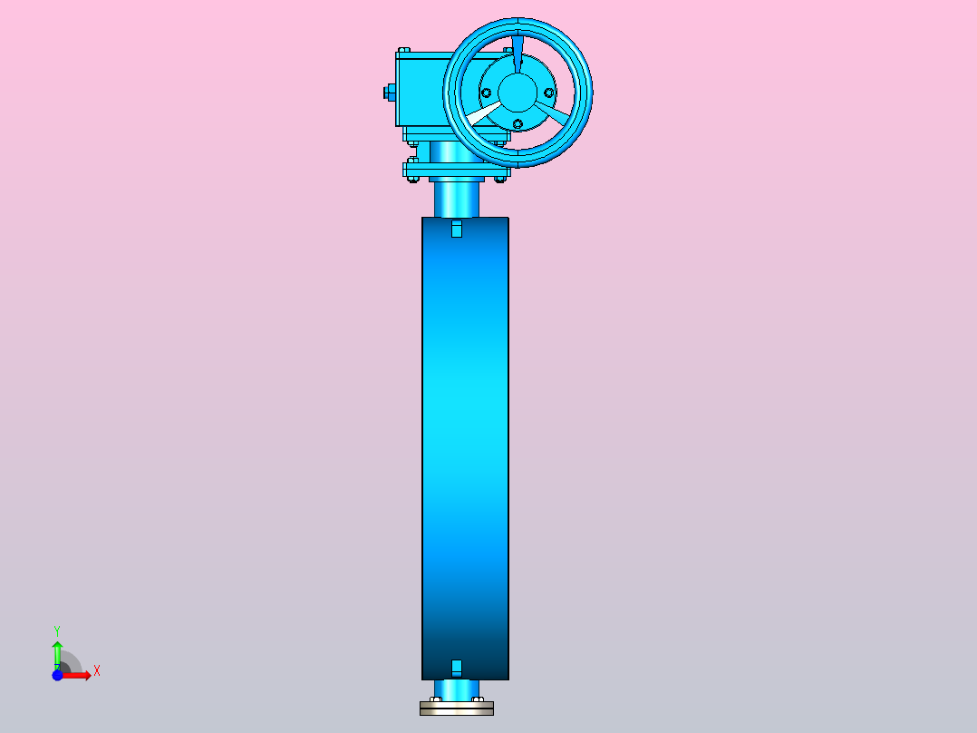 D373H-10三偏心多层次金属硬密封蝶阀[D373H-10]DN2000前视图