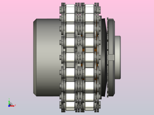适用于25-29毫米轴的高扭矩安全链条离合器联轴器前视缩略图