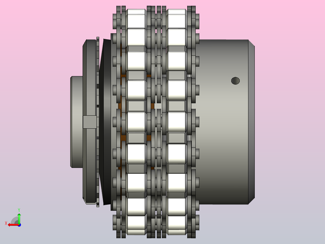 适用于25-29毫米轴的高扭矩安全链条离合器联轴器后视图