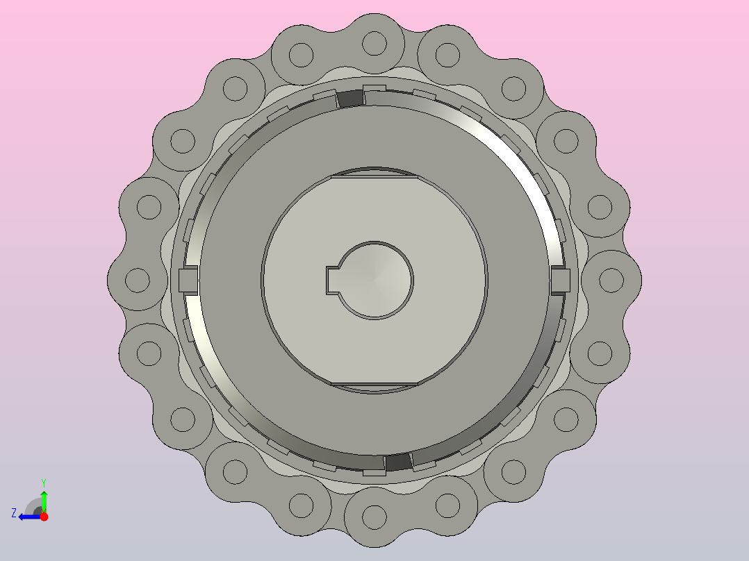 适用于25-29毫米轴的高扭矩安全链条离合器联轴器右视图