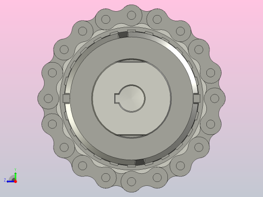 适用于25-29毫米轴的高扭矩安全链条离合器联轴器右视缩略图