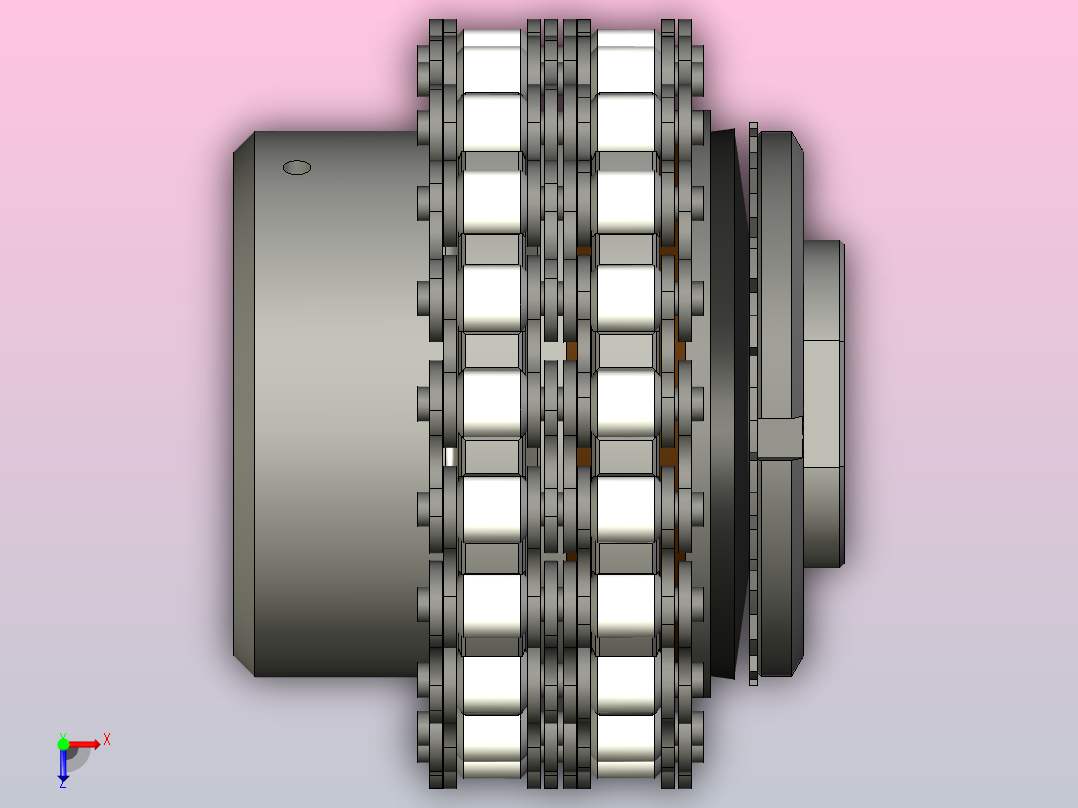 适用于25-29毫米轴的高扭矩安全链条离合器联轴器俯视图