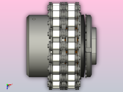 适用于25-29毫米轴的高扭矩安全链条离合器联轴器俯视缩略图