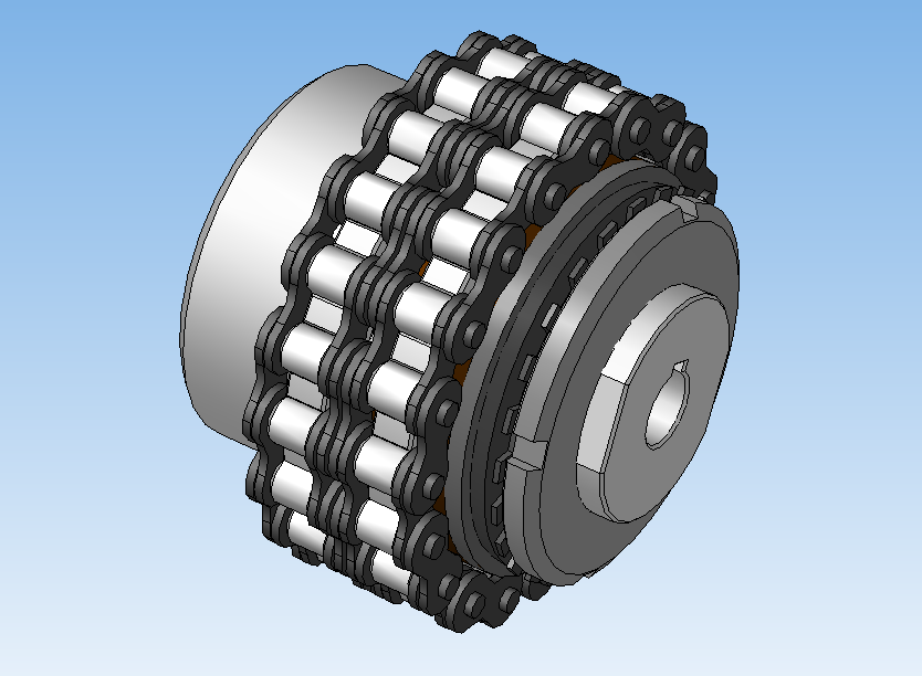 适用于25-29毫米轴的高扭矩安全链条离合器联轴器