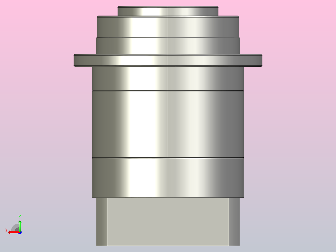 JHF090-L2 14-73-98.43-M6法兰盘斜齿轮行星减速机后视图