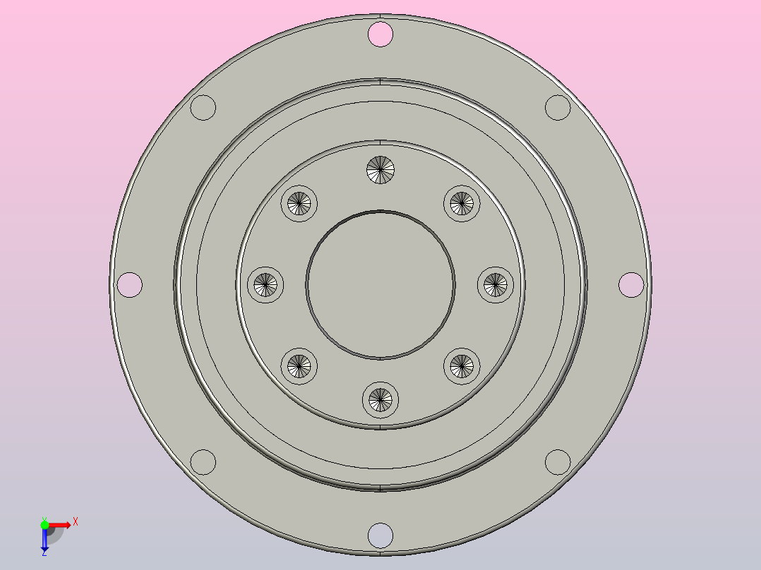 JHF090-L2 14-73-98.43-M6法兰盘斜齿轮行星减速机俯视图