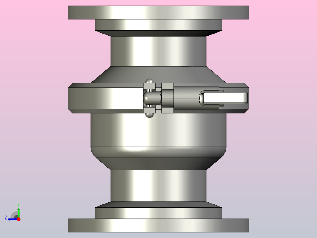 IZHK-04法兰式止回阀[IZHK-04-2.5S]右视图