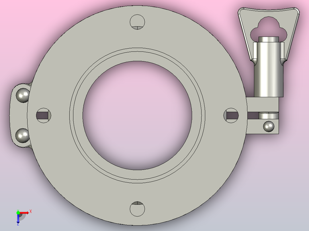IZHK-04法兰式止回阀[IZHK-04-2.5S]俯视图