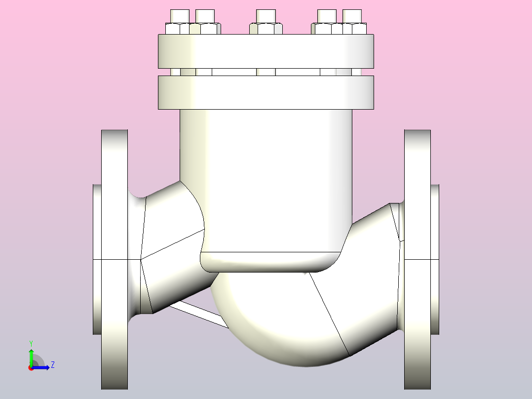 H41H-W-Y-40 升降式止回阀[32]左视图