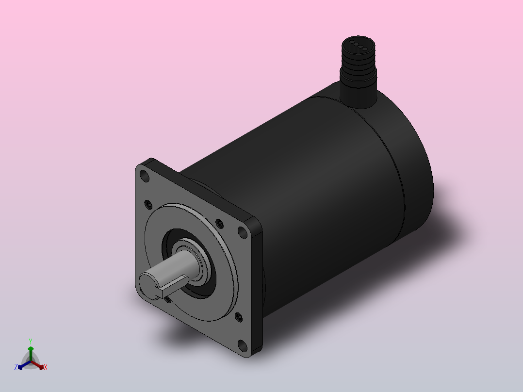 130BYG二相、三相混合式步进电机[130BYG3502]主视图