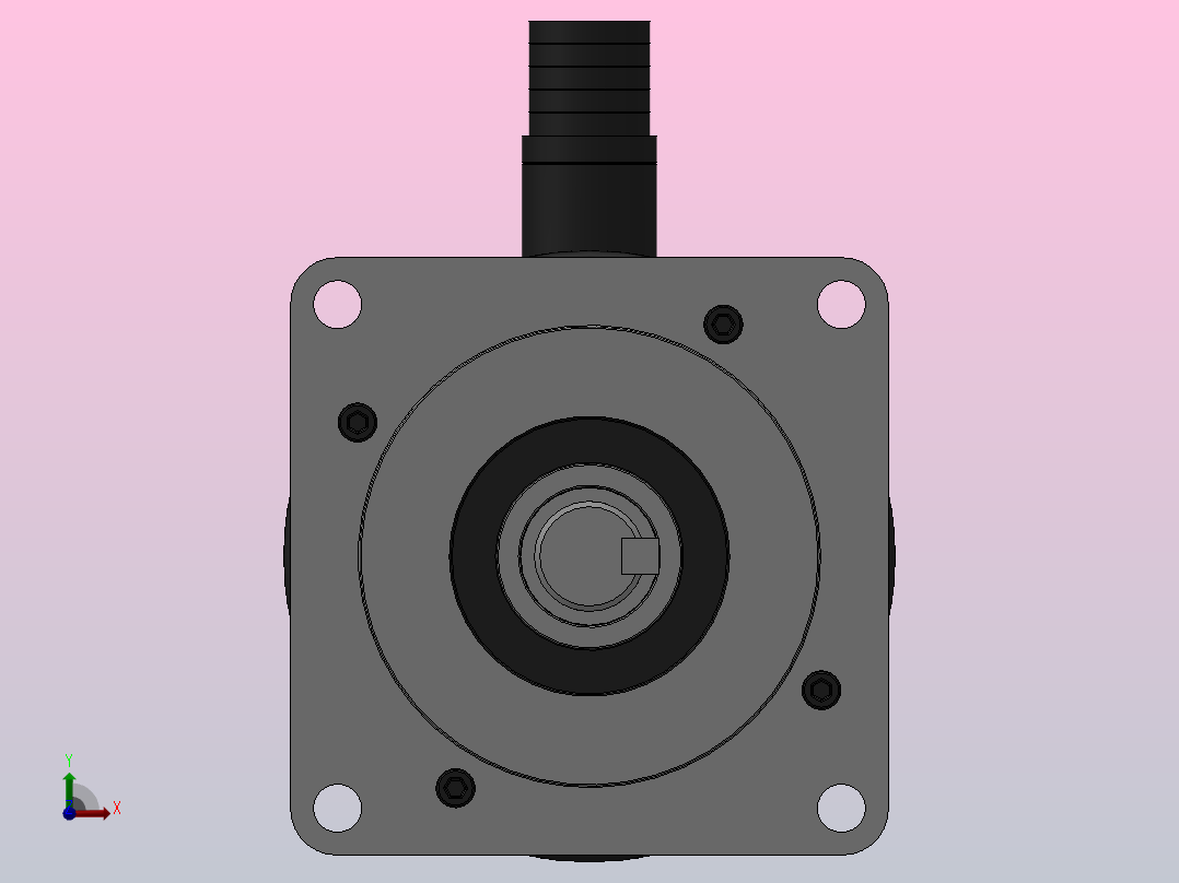 130BYG二相、三相混合式步进电机[130BYG3502]前视图