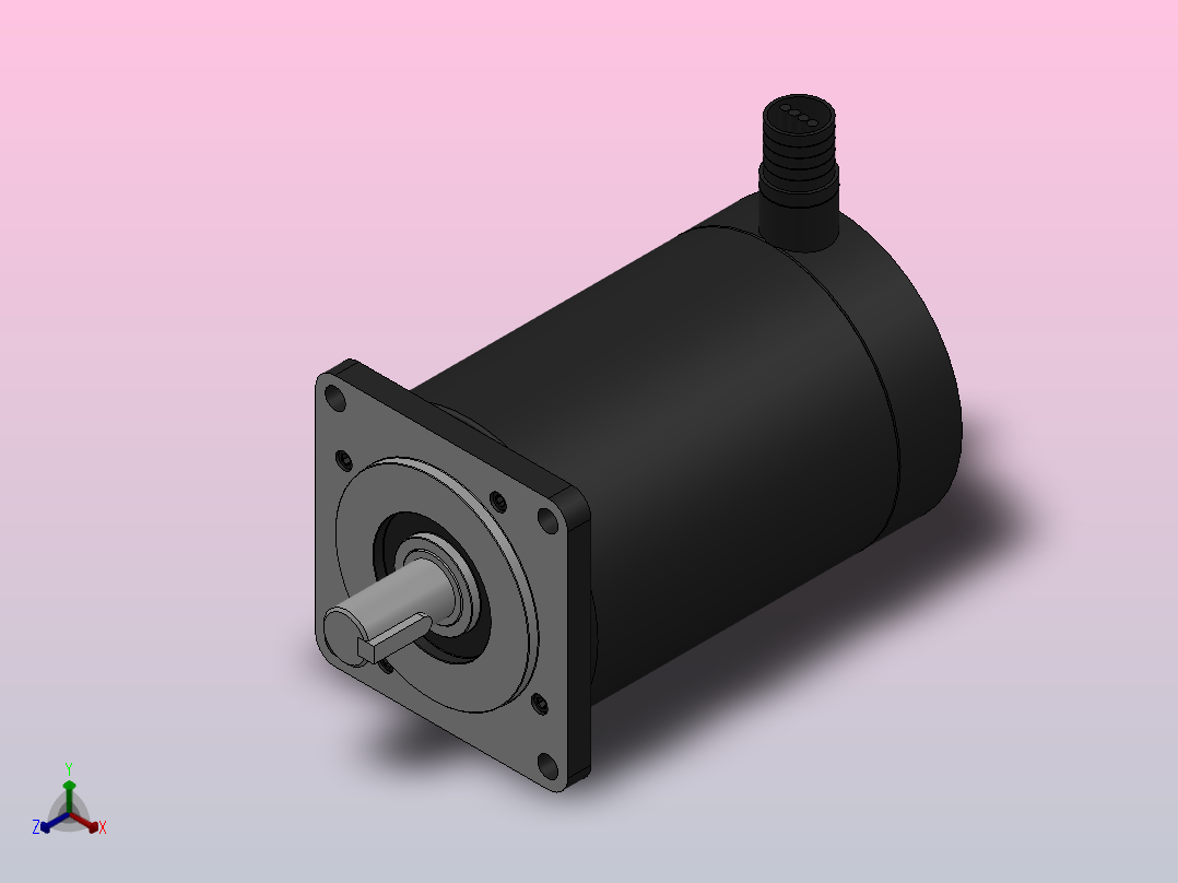 130BYG二相、三相混合式步进电机[130BYG3502]正等轴测图