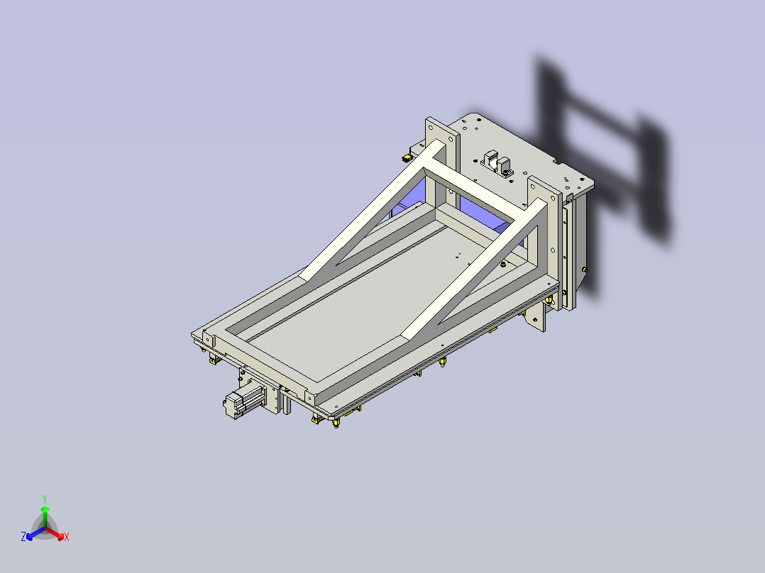 一种输送机升降回转机构3D图纸主视图