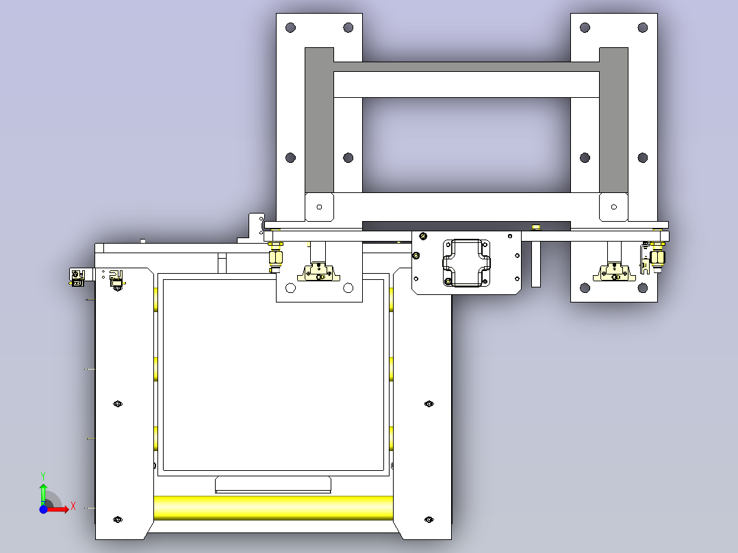 一种输送机升降回转机构3D图纸前视图