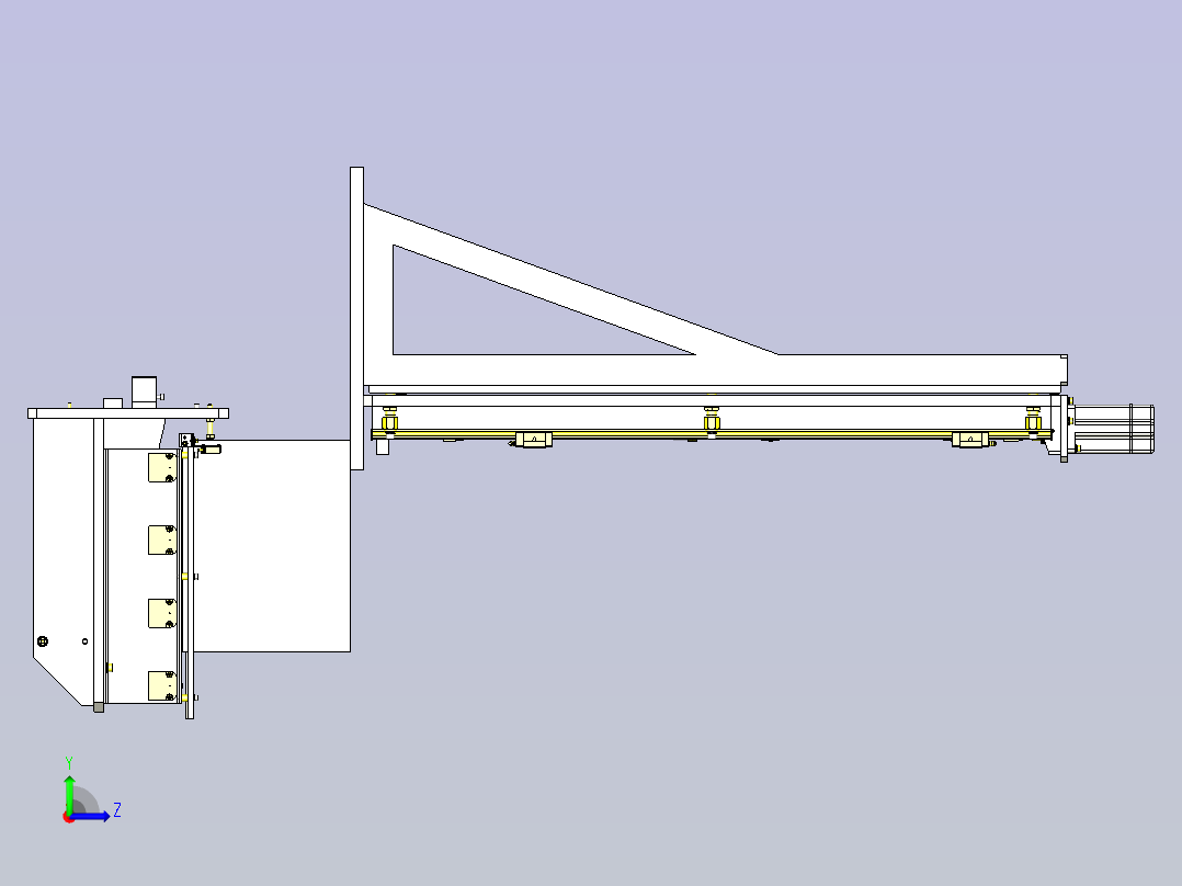 一种输送机升降回转机构3D图纸左视图
