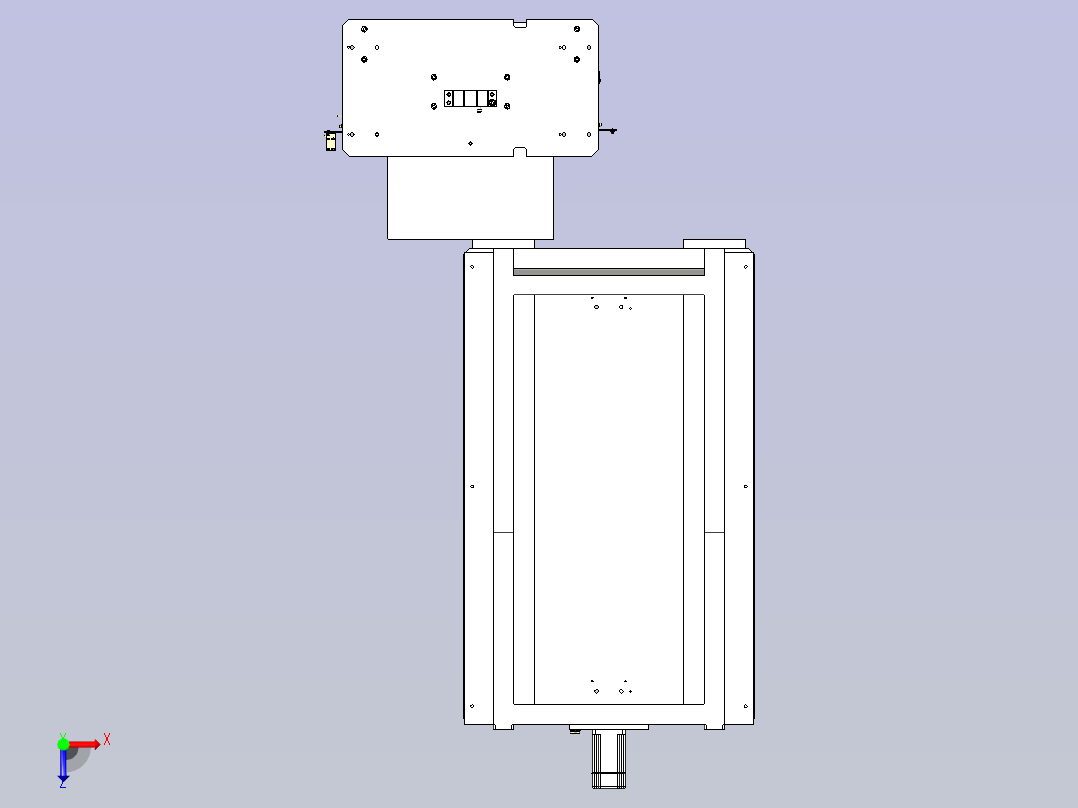 一种输送机升降回转机构3D图纸俯视图