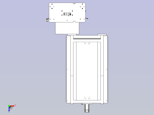 一种输送机升降回转机构3D图纸俯视缩略图