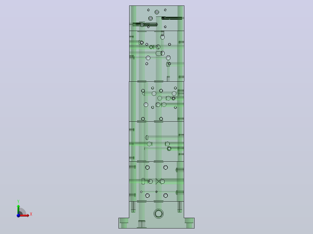 卧式半自动组合机床液压系统及其有关装置设计（SW+CAD+说明书）前视图