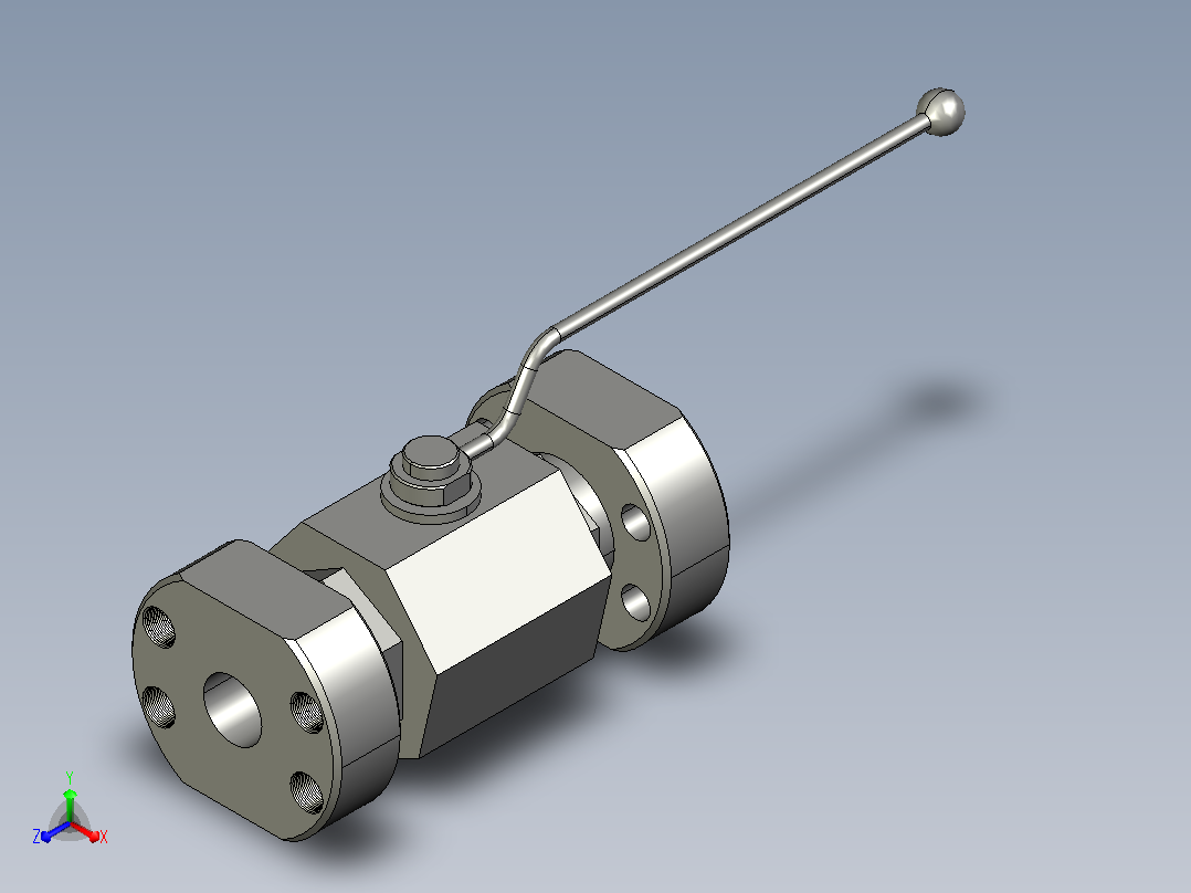 方形阀体（BKH-SAE）[BKH-SAE-420-20]正等轴测图