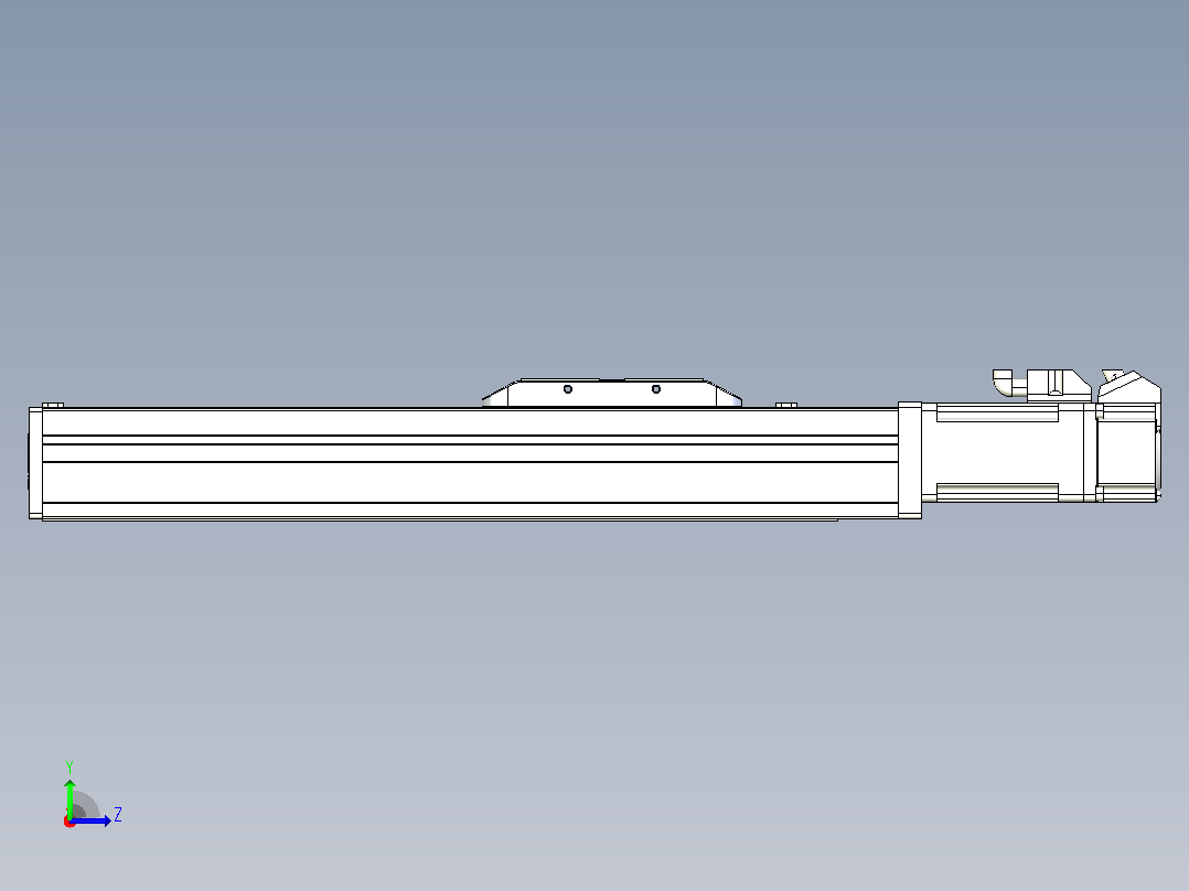 滚珠丝杠直线轴带导轨全封闭TPA-HCR-50S-1210C-L140-M-C-P10-N3左视图
