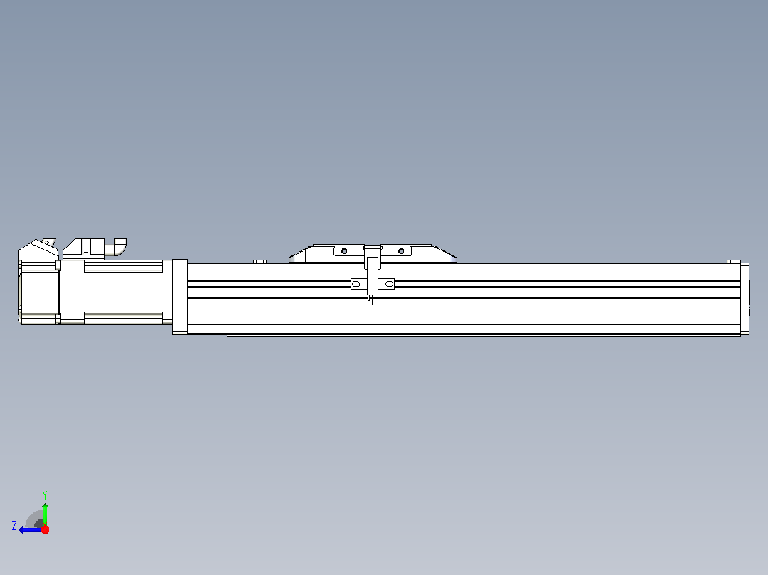 滚珠丝杠直线轴带导轨全封闭TPA-HCR-50S-1210C-L140-M-C-P10-N3右视图