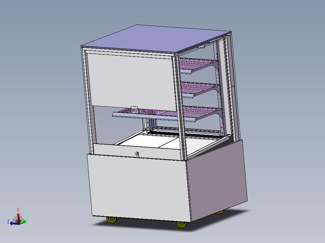 3d蛋糕柜主视图