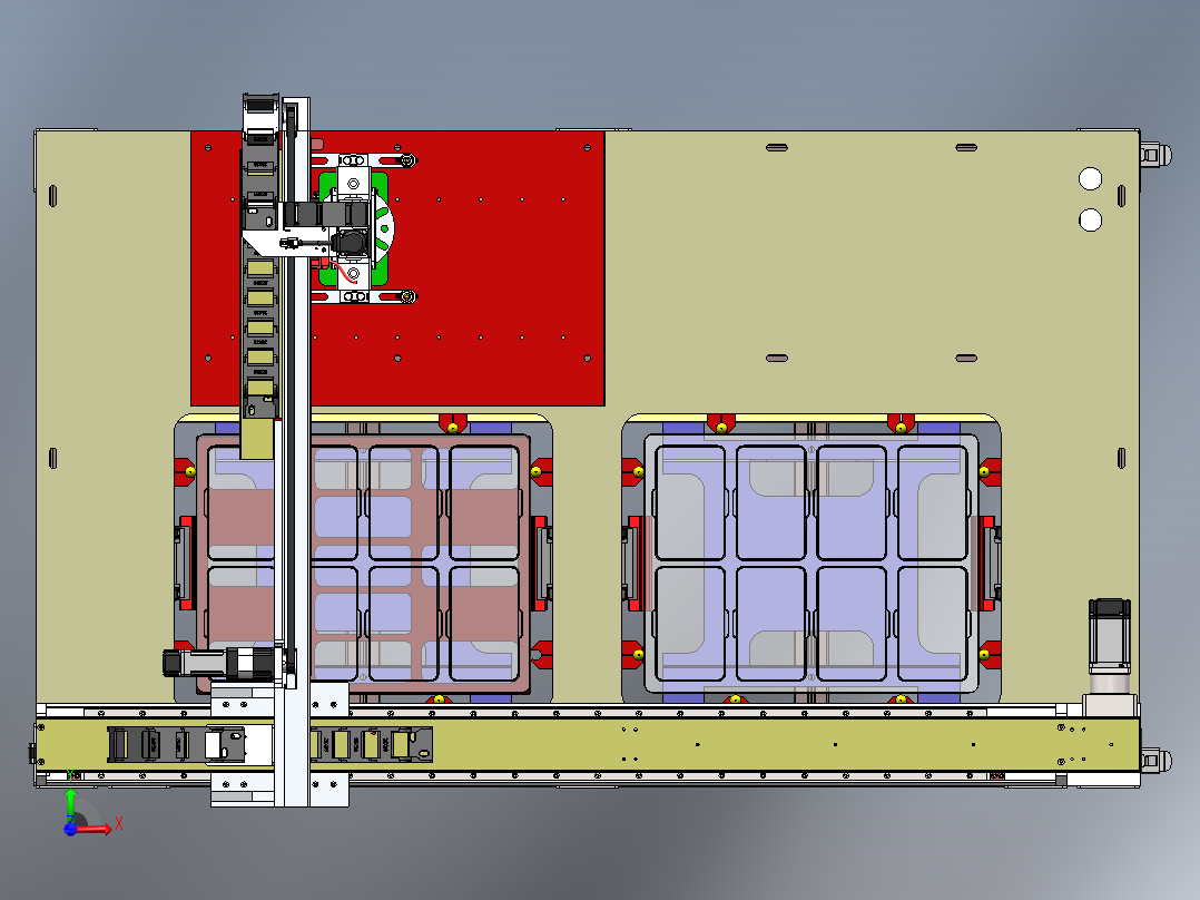 自动送料收料弹夹式上料机3D图纸 G601前视图