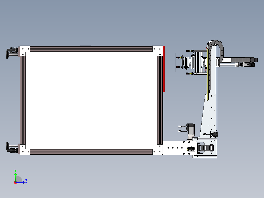 自动送料收料弹夹式上料机3D图纸 G601左视图