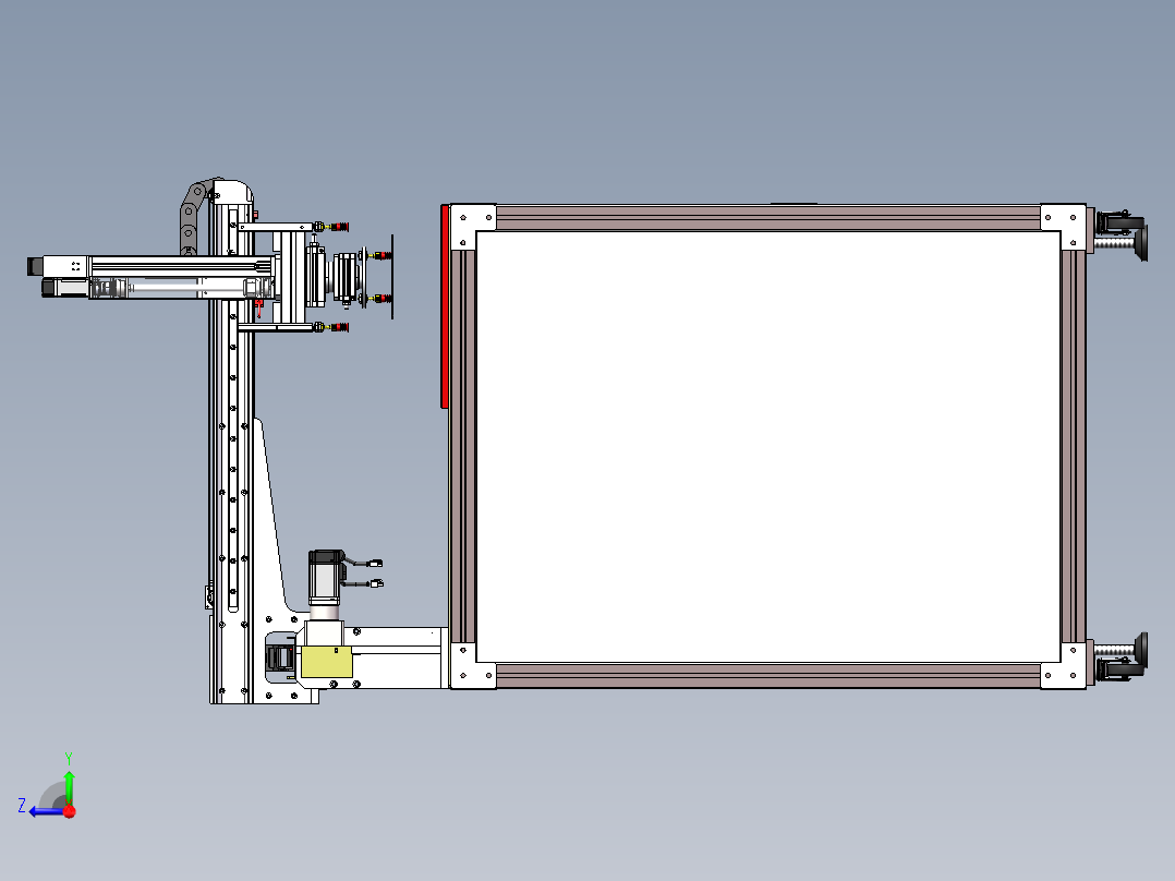 自动送料收料弹夹式上料机3D图纸 G601右视图