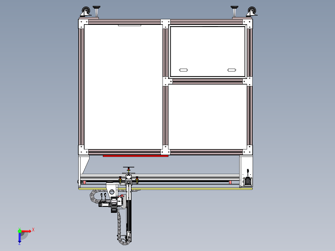 自动送料收料弹夹式上料机3D图纸 G601俯视图