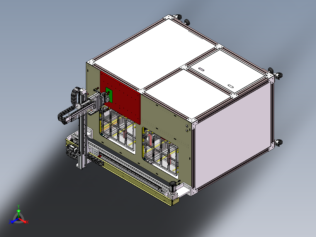 自动送料收料弹夹式上料机3D图纸 G601正等轴测图