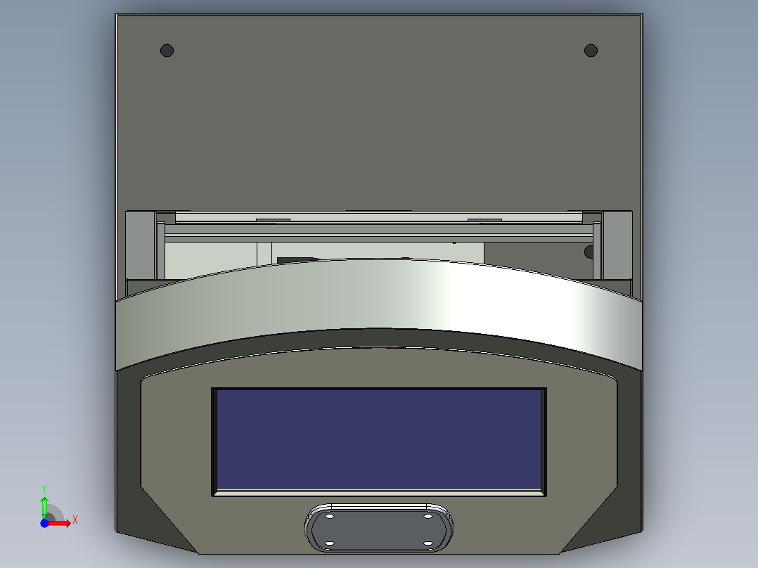 ATM自助办证机3D模型前视图