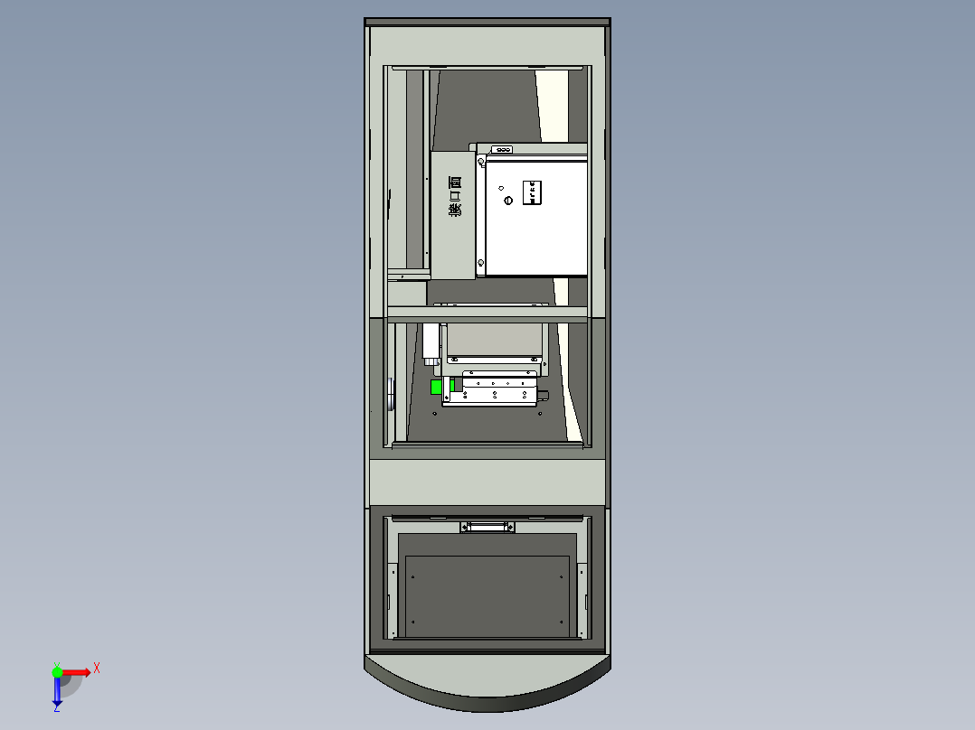 ATM自助办证机3D模型俯视图