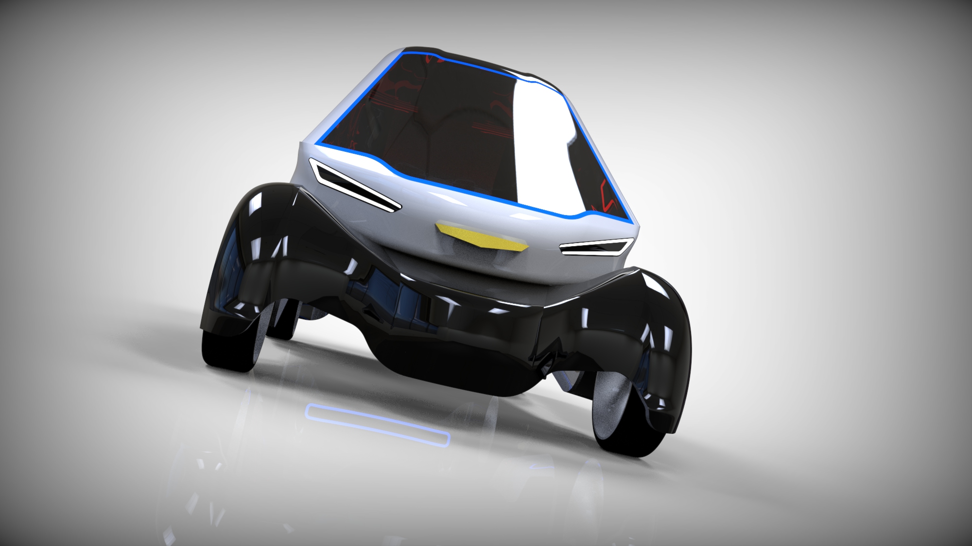 市内小型双位小轿车外壳造型3D图纸 Solidworks设计