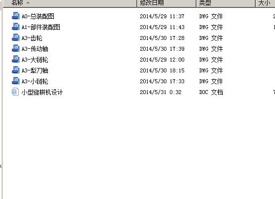 小型旋耕机设计【农业机械毕业设计含7张CAD图纸】 含CAD图纸说明
