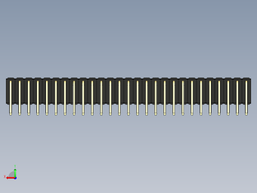 彩色公排针 100mil 2.54mm 系列-DS1022_black_3x27p_100mil_TypeD_rev1.0后视缩略图