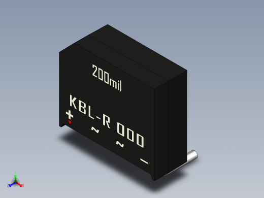 桥式整流器-KBL-R正等轴测缩略图